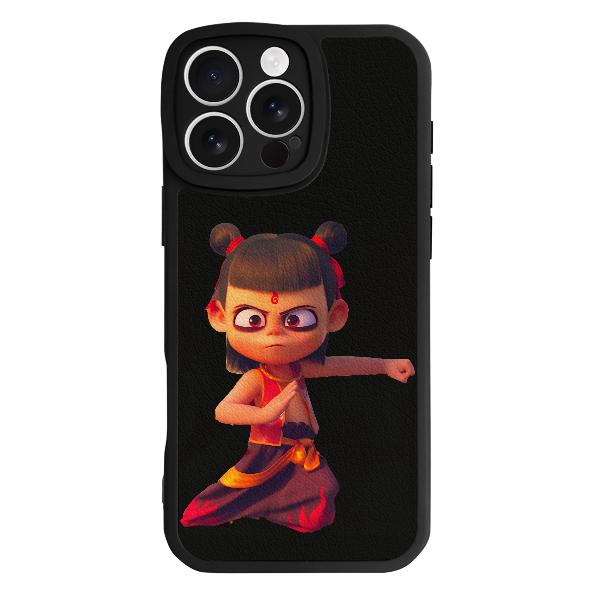 （画像用） Ne Zha 2 ナタ 魔童の大暴れ 【iPhone 16シリーズ対応】シリコンスマホケース（レザー調） 材質：シリコン